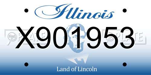 X901953 Illinois License Plate