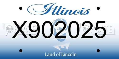 X902025 Illinois License Plate