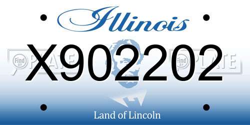 X902202 Illinois License Plate