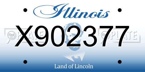 X902377 Illinois License Plate