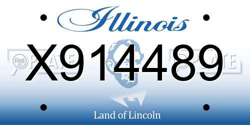 X914489 Illinois License Plate