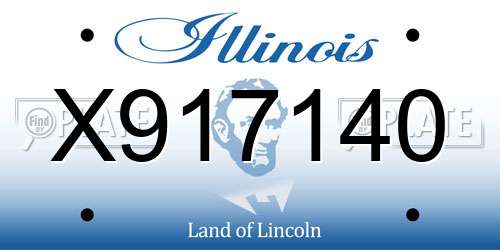 X917140 Illinois License Plate