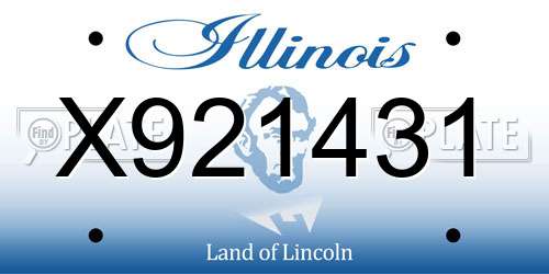 X921431 Illinois License Plate