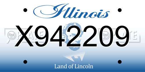 X942209 Illinois License Plate
