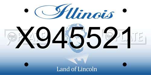 X945521 Illinois License Plate