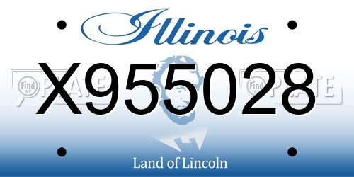 X955028 Illinois License Plate