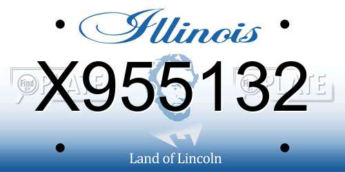 X955132 Illinois License Plate