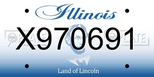 X970691 Illinois License Plate