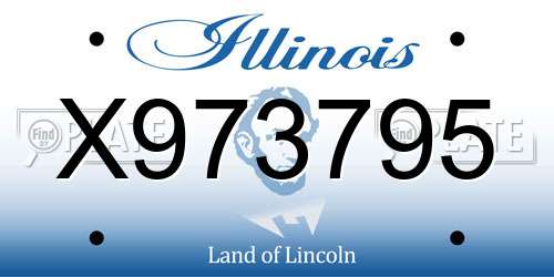 X973795 Illinois License Plate