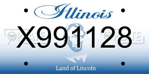 X991128 Illinois License Plate