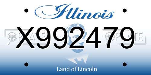 X992479 Illinois License Plate