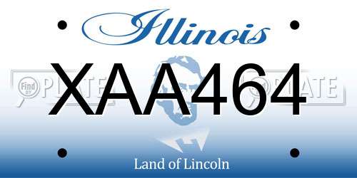 XAA464 Illinois License Plate