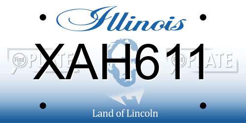 XAH611 Illinois License Plate