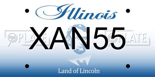 XAN55 Illinois License Plate