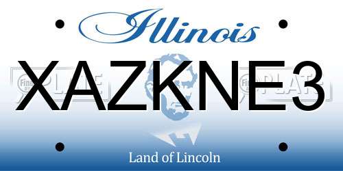 XAZKNE3 Illinois License Plate