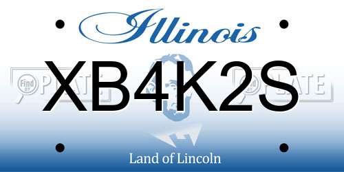 XB4K2S Illinois License Plate