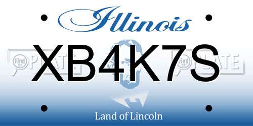 XB4K7S Illinois License Plate