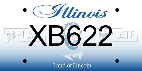 XB622 Illinois License Plate
