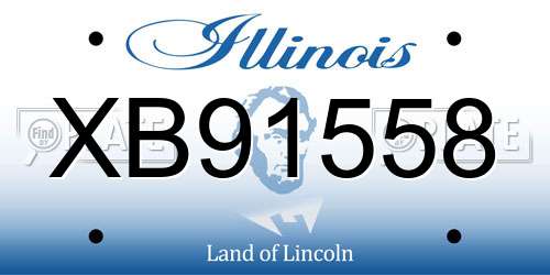 XB91558 Illinois License Plate