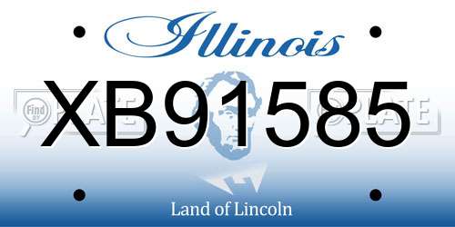 XB91585 Illinois License Plate