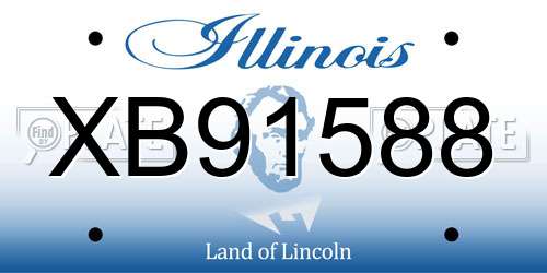XB91588 Illinois License Plate