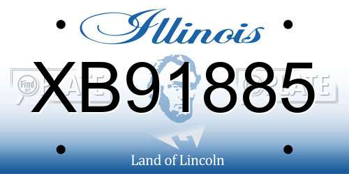 XB91885 Illinois License Plate
