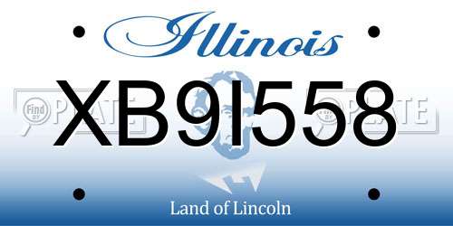 XB9I558 Illinois License Plate