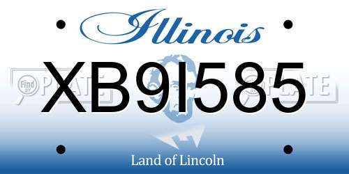 XB9I585 Illinois License Plate
