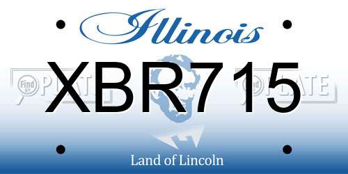 XBR715 Illinois License Plate