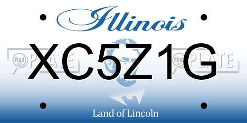 XC5Z1G Illinois License Plate