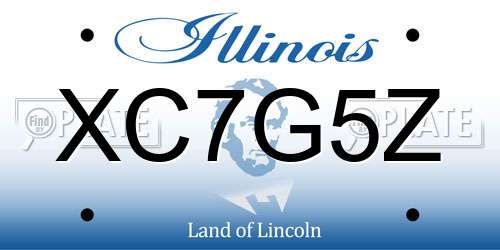 XC7G5Z Illinois License Plate
