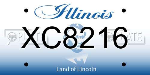 XC8216 Illinois License Plate