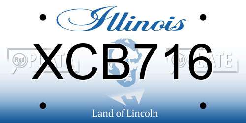 XCB716 Illinois License Plate