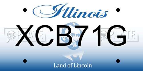 XCB71G Illinois License Plate