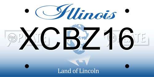 XCBZ16 Illinois License Plate