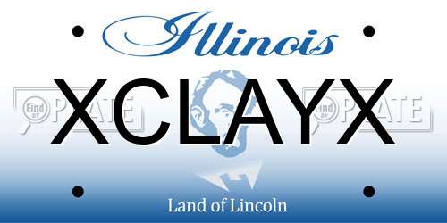 XCLAYX Illinois License Plate