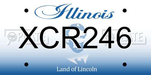 XCR246 Illinois License Plate