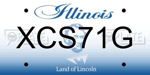 XCS71G Illinois License Plate