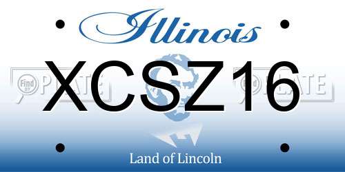 XCSZ16 Illinois License Plate