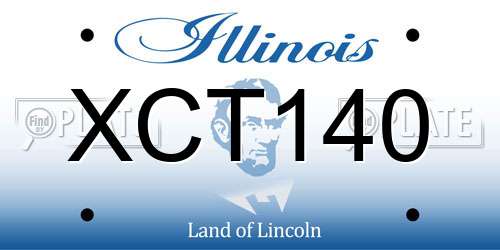 XCT140 Illinois License Plate