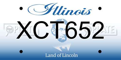 XCT652 Illinois License Plate