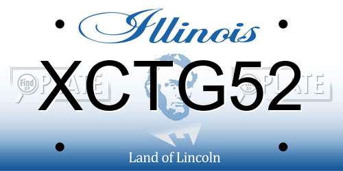 XCTG52 Illinois License Plate