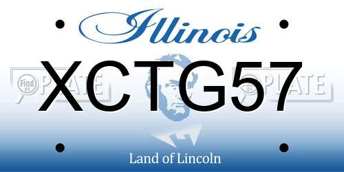 XCTG57 Illinois License Plate