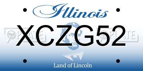 XCZG52 Illinois License Plate