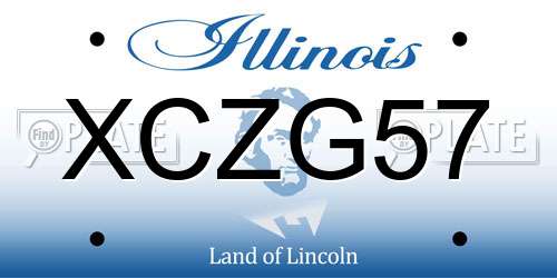 XCZG57 Illinois License Plate