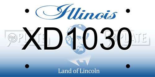 XD1030 Illinois License Plate