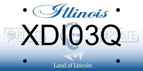 XDI03Q Illinois License Plate