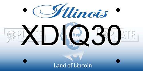 XDIQ30 Illinois License Plate