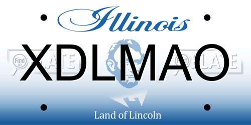 XDLMAO Illinois License Plate