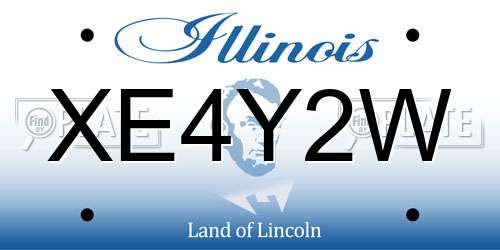 XE4Y2W Illinois License Plate